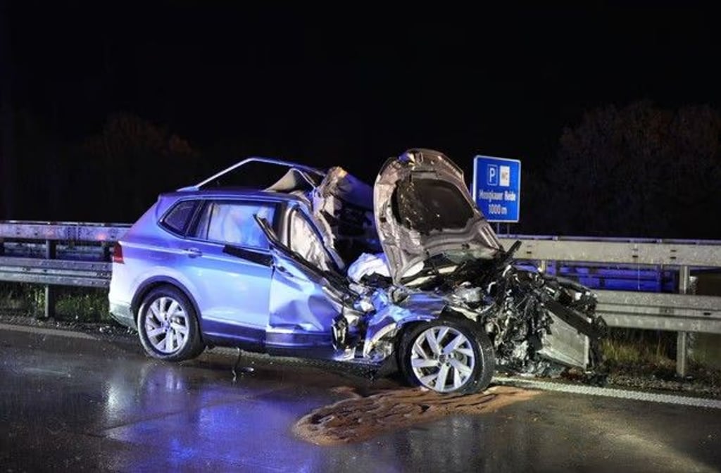 Ein Lkw-Fahrer ist bei dem Unfall auf der A9 gestorben, der Pkw-Fahrer wurde nur leicht verletzt.