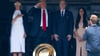 US-Präsident Donald Trum (2. v.l.) und FIFA-Boss Gianni Infantino (2.v.r.) waren beim Finale der Club-WM sehr präsent.
