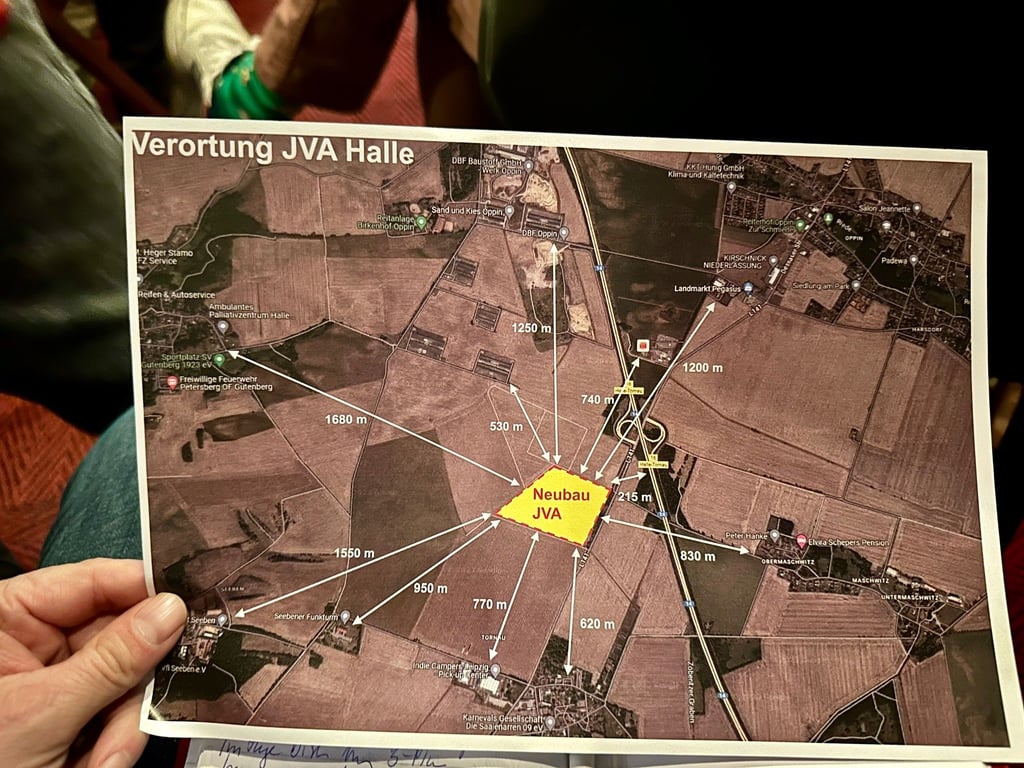 Die neue Justizvollzugsanstalt könnte bei Tornau im Norden von Halle gebaut werden.