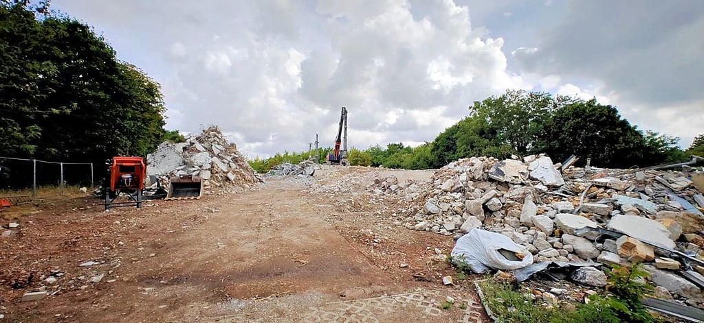 Abriss Krondorfer Straße 83 Wolfen Stand 8. Juli 2025.