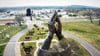 Die „Praying Hands-Statue“ von Tulsa im US-Staat Oklahoma.