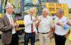 15. Juli 2015: Spatenstich für den Golfplatz mit Jürgen Fox, Bernd Wiegand, Norbert Labuschke und Thomas Leimbach.