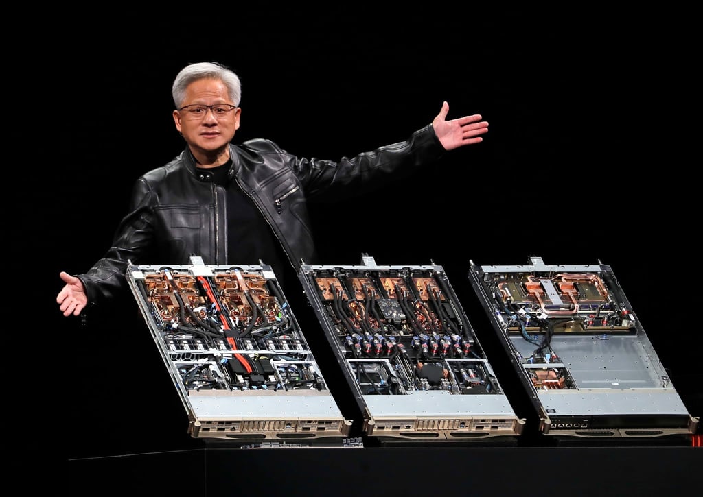 Huang bestätigte die Ausfuhr der H20-Chips in China vor Journalisten. (Archivbild)