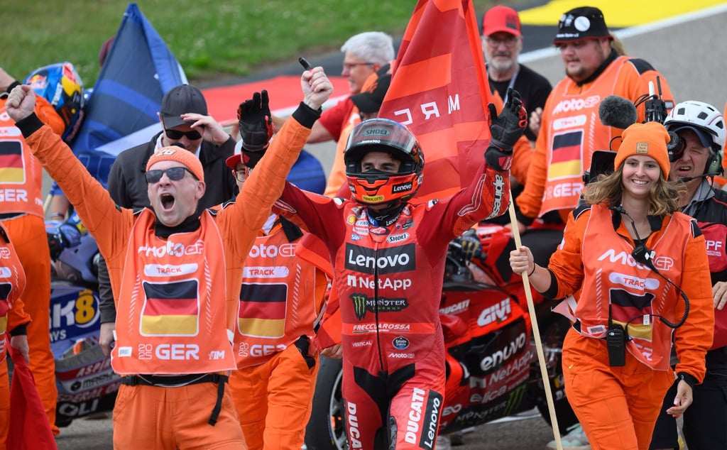 Marc Márquez jubelt gerne am Sachsenring.