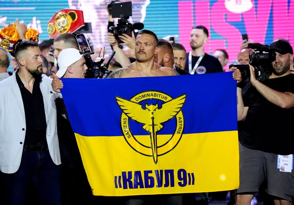 Usyk kämpft im Ring immer auch für seine ukrainische Heimat.