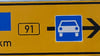 Die B91 ist nun zwischen den Abzweigen Aupitz und Wildschütz im Burgenlandkreis  eine sogenannte Kraftfahrstraße, die mit dem hier abgebildeten blau-weißen Symbol ausgeschildert wird.