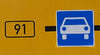 Die B91 ist nun zwischen den Abzweigen Aupitz und Wildschütz im Burgenlandkreis  eine sogenannte Kraftfahrstraße, die mit dem hier abgebildeten blau-weißen Symbol ausgeschildert wird (Archivfoto).