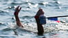 Auch Getränke halfen nicht jeder Schwimmerin ausreichend.