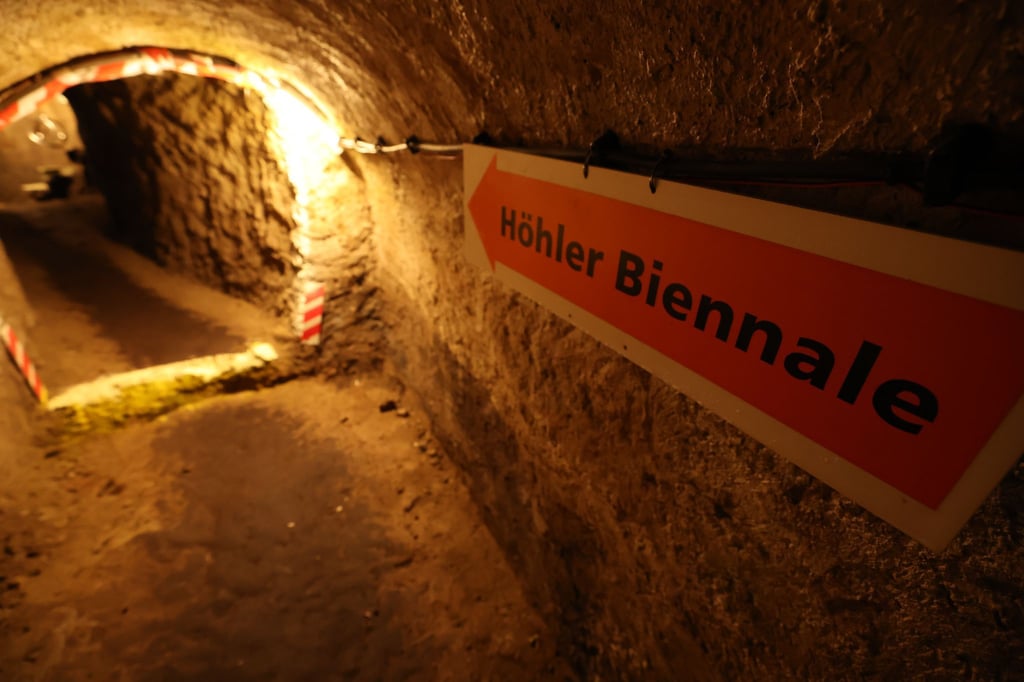 Die Höhler Biennale setzt in der Regel auf Installationskunst, die auf die besonderen Ausstellungsräume in den ehemaligen Bierlagerstätten unter der Altstadt Geras angepasst ist.