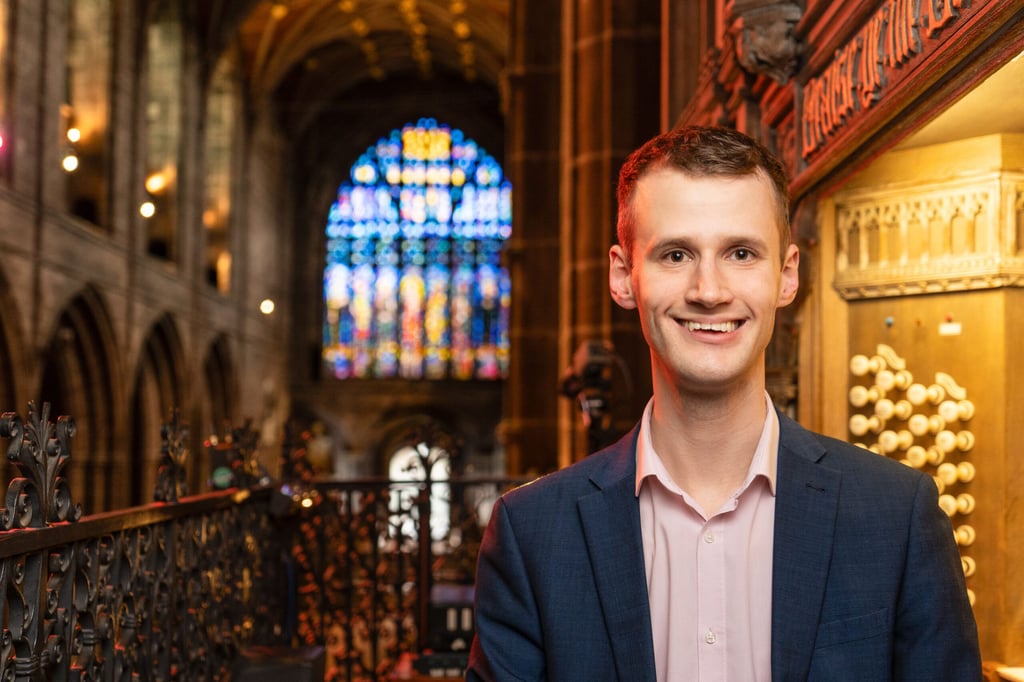Daniel Mathieson aus Großbritannien gibt im Rahmen der Reihe "Orgelpunkt" ein Konzert im Magdeburger Dom.