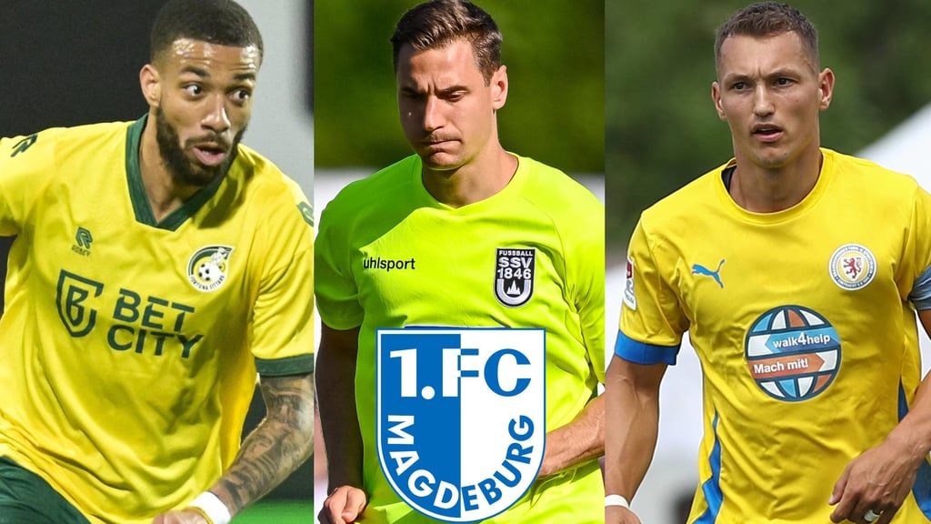 Loreintz Rosier, Dennis Dressel und Sven Köhler (v.li.) - drei Kandidaten, die gut zum 1. FC Magdeburg passen könnten.