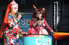 Zwei „Schwestern der perpetuellen Indulgenz“ sprechen auf der Bühne beim CSD in Köthen.