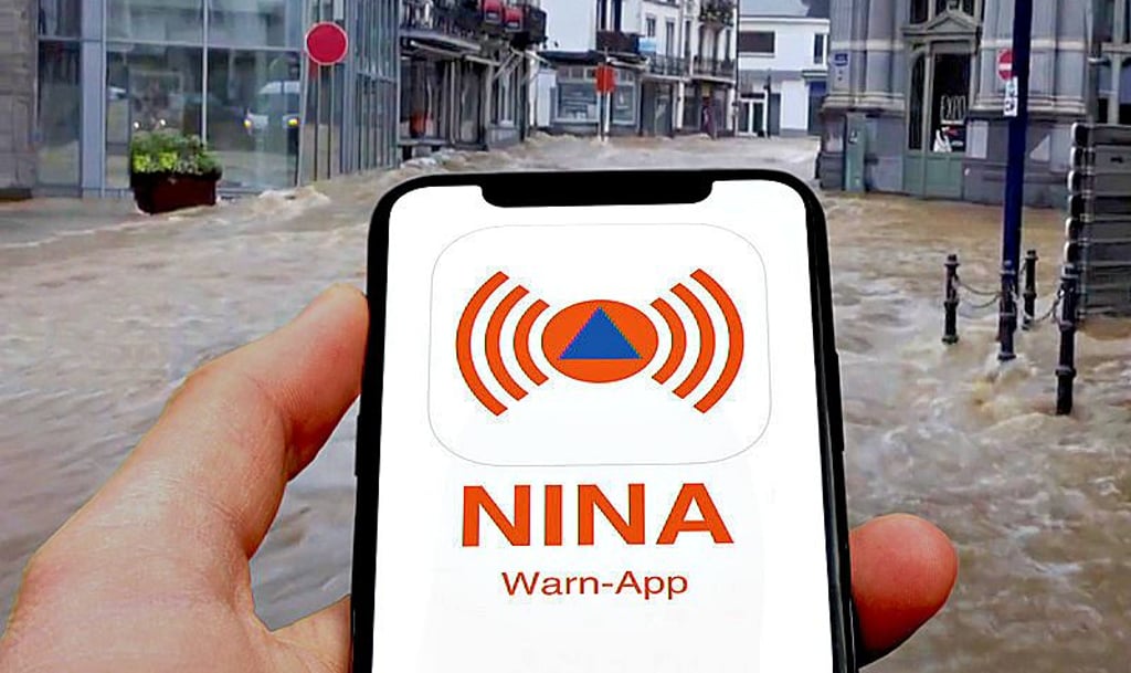 Warn-App Nina auf dem Smartphone.