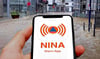 Warn-App Nina auf dem Smartphone. 