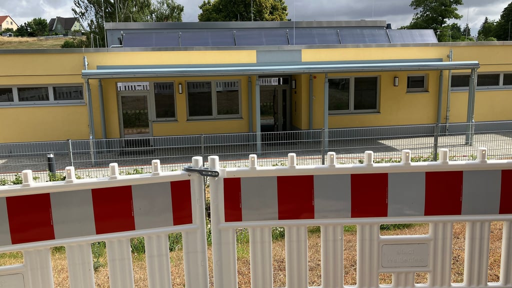 Nach wie vor nicht eröffnet: der Kita-Neubau in Uichteritz
