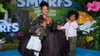 Rihanna und ihre Söhne Riot Rose Mayers (l) und RZA Athelston Mayers (r) bei der Premiere.
