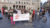 Rund 150 Teilnehmer demonstrierten in Halle für Menschenrechte und Menschlichkeit und gegen Abschottung und Ausgrenzung. 