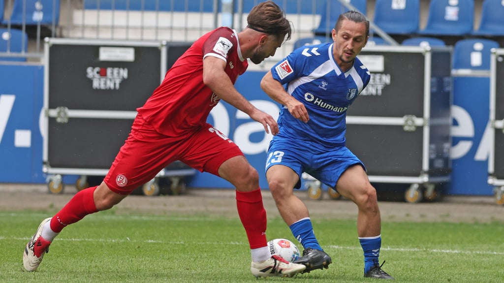 Baris Atik erzielte eines von zwei Toren für den 1. FC Magdeburg beim Test gegen Rot-Weiss Essen.