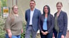 Das Team der Ameos Pflege und Eingliederung Haldensleben am Tag der Wiedereröffnung (v.l.): Linda Liebeke (Pflegedienstleiterin), Karsten Piepenhagen (Einrichtungsleiter), Lysann Bohnhardt (Stellv. Einrichtungsleiterin) und Vanessa Wöhner (Fachliche Leitung Eingliederung).