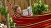 Der absolute Lieblingsplatz zum Lesen ist für die Landessiegerin Nele Müller eindeutig ihre Hängematte im Garten.             