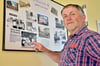 Theißener Ortsbürgermeister Thomas Ham zeigt anhand von Fotos, wie viele Veranstaltungen es in der Vergangenheit in seinem Heimatort gab.