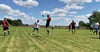 Die Traditionsmannschaft des 1. FC Magdeburg traf im Rahmen des Fußballturniers in Elbenau auf die Mannschaft der Stadtwerke Schönebeck. 