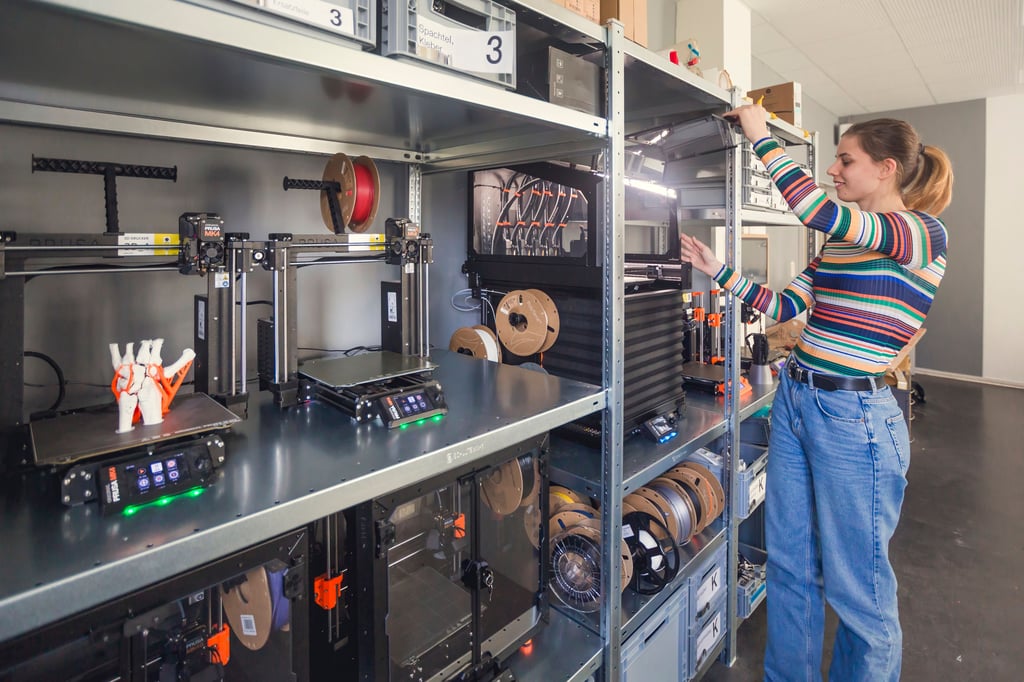 Der Studiengang Industrial Design an der Hochschule in Magdeburg verbindet Gestaltung mit Technik. Auch 3D-Drucker kommen immer wieder zum Einsatz.