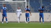 Waren unzufrieden und selbstkritisch ob ihrer Leistungen: Die Blau-Weißen um Marcus Mathisen (l.), Dominik Reimann, Jean Hugonet und Silas Gnaka.