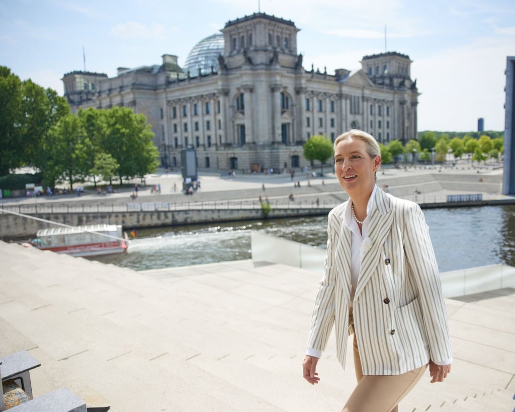 Alice Weidel (AfD), Parteivorsitzende, kommt zum ARD-Sommerinterview