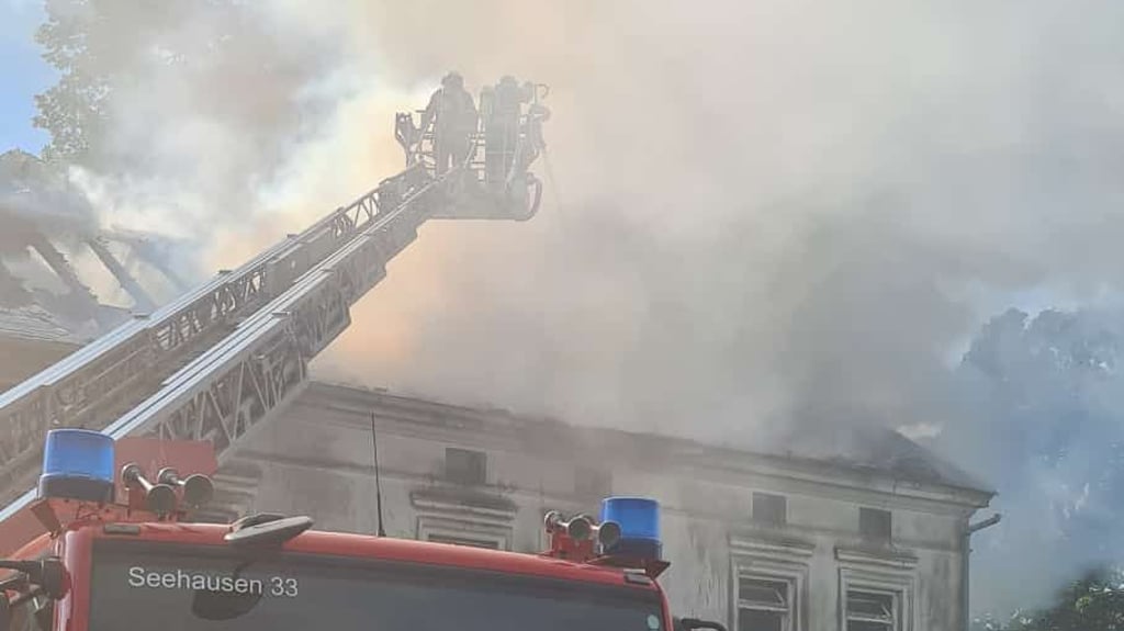 Wohnhausbrand in Lichterfelde (Altmärkische Wische) am Sonntag, 20. Juli 2025.
