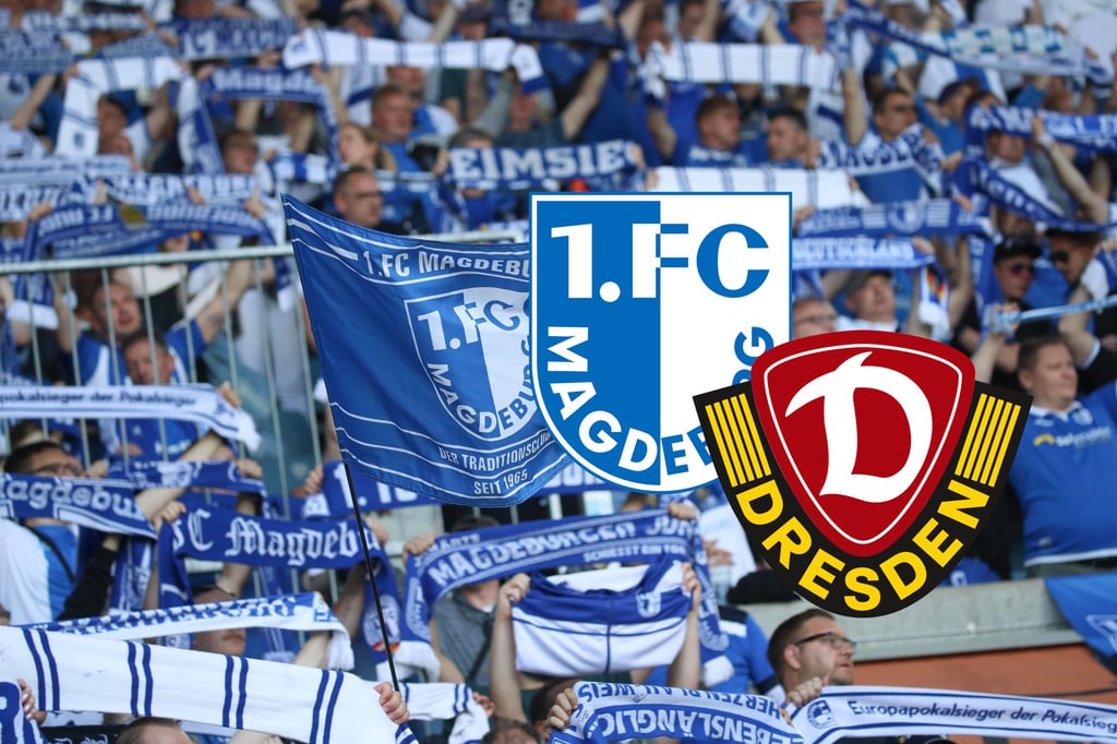 Fans vom 1. FC Magdeburg: Am 9. August reist der FCM zu Dynamo Dresden.