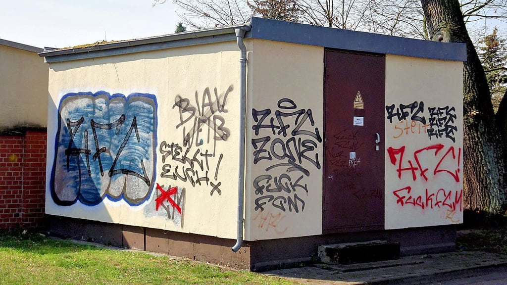 Graffiti beim Busbahnhof