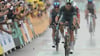 Der Italiener Jonathan Milan gewinnt den Sprint in Valence.