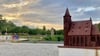 Blick auf die historische Mitte Staßfurts – im Vordergrund das Modell der alten Stadtkirche.
