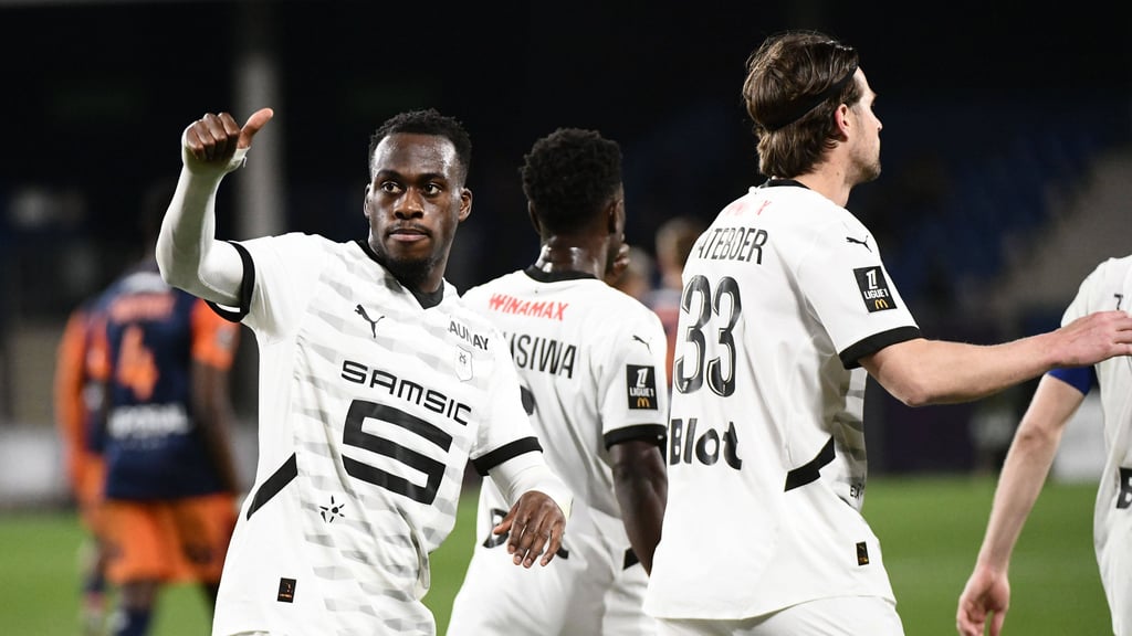Arnaud Kalimuendo schießt seine Tore für Stade Rennes in Frankreich. Doch steht der Stürmer bei vielen Klubs auf dem Zettel, offenbar auch bei RB Leipzig.