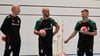 Bestens gelaunt starteten Magnus Saugstrup, Christian O'Sullivan und Neuzugang Sebastian Barthold (v. l.) in die Vorbereitung.