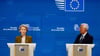 Ursula von der Leyen (l) und António Costa sprechen für die EU mit China. (Archivbild)