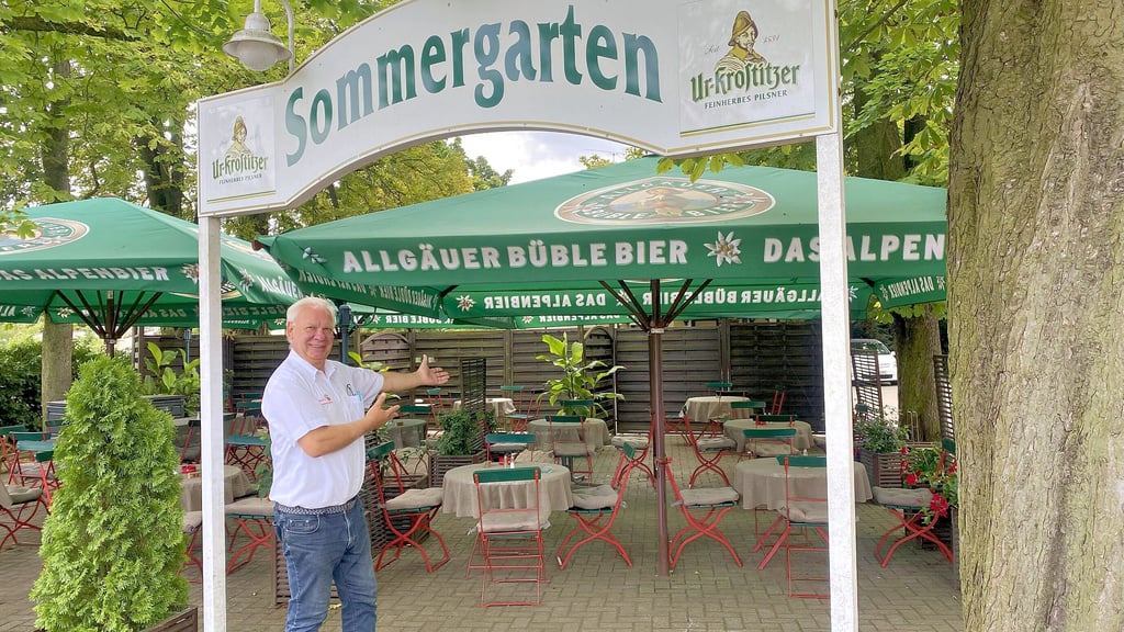 An diesem Donnerstag konnte Wirt Rüdiger Döbelt zum ersten Mal nach der Regenperiode wieder in seinen Sommergarten einladen.