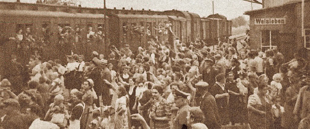 Verabschiedung der Haustädter, Welsleben 1940.