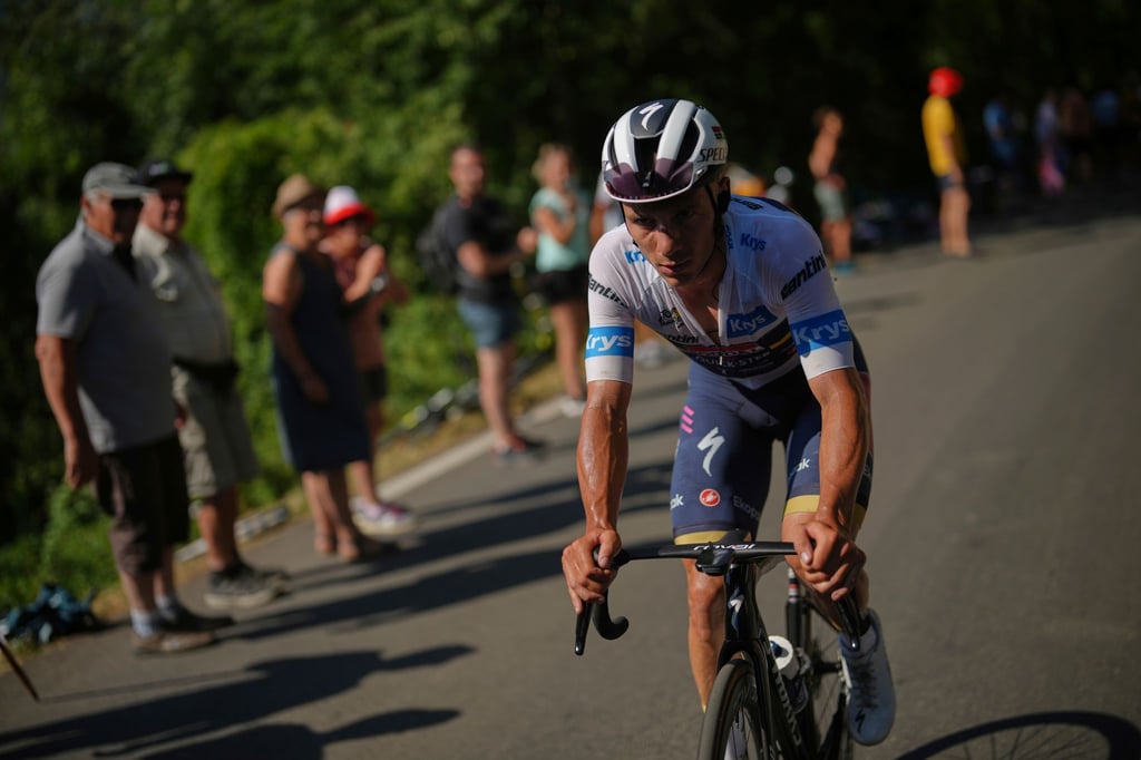 Tour-Aus während der 14. Etappe: Der Belgier Remco Evenepoel.