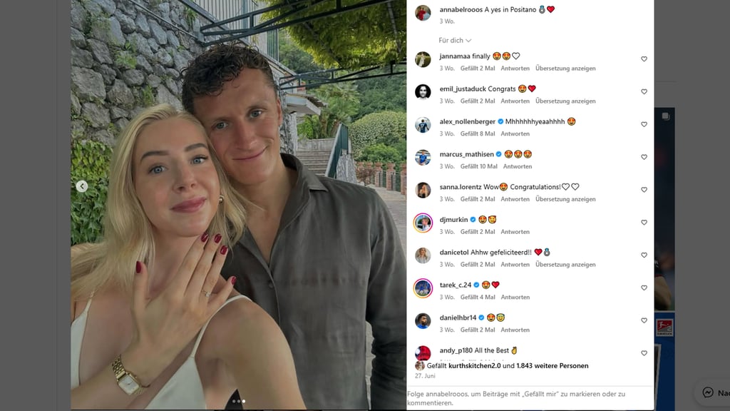 FCM-Spieler Martijn Kaars hat sich im Urlaub an der Amalfiküste mit seiner Freundin verlobt.