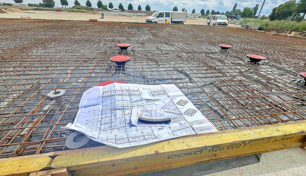 Blick auf das Baufeld von ReFood in Großzöberitz – erste Fundamente sind bereits gelegt.