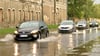 Bei einem Unwetter steht der Bereich am Ortseingang in Hecklingen aus Richtung Staßfurt zum Leidwesen der Anwohner  stets unter Wasser, wie hier die Staßfurter Straße am 15. August 2023.  