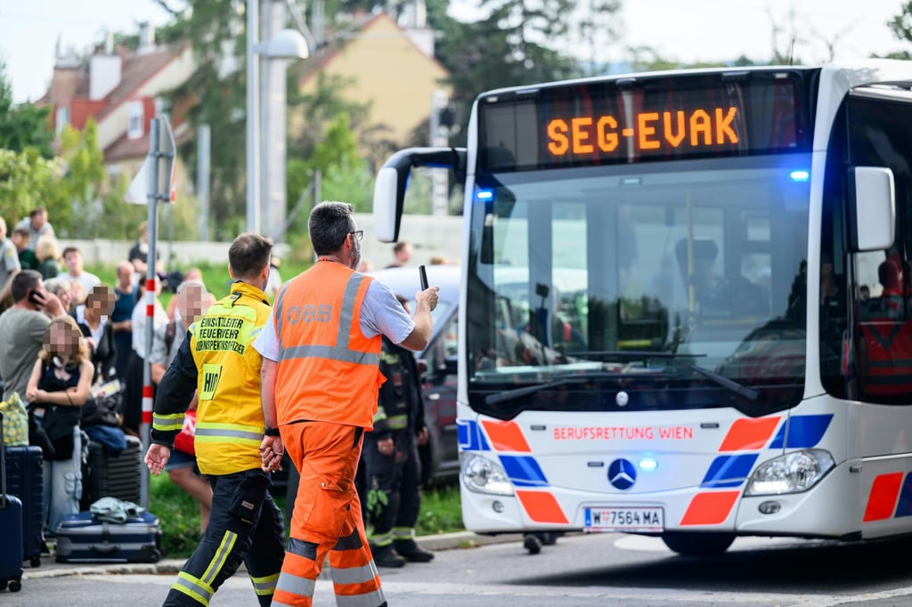 Rund 400 Fahrgäste sind in der Nähe von Wien nach einer technischen Panne aus einem ICE gerettet worden.