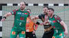 Nach nur einem Trainingstag funktionierten noch nicht alle Absprachen zwischen Tim Zechel (l.) und Neuzugang Elvar Örn Jonsson im Testspiel gegen HC Elbflorenz Dresden.