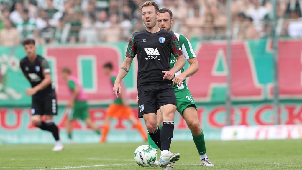 Der 1. FC Magdeburg II um Connor Krempicki gewann am Sonntag bei Chemie Leipzig mit 2:0.