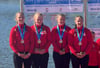 Nathalie Lange (l.) und Femke Rupf (2. v. r.) sicherten sich mit Ivana Schuck und Nele Reinwardt die erste WM-Medaille.