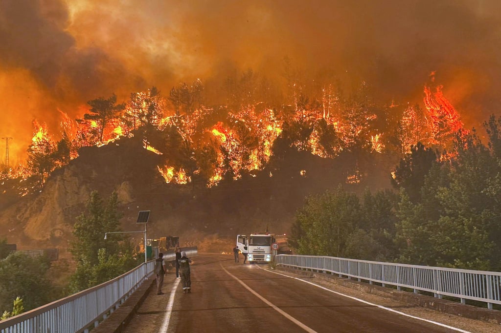 In der Türkei kämpfen Helfer gegen zahlreiche Waldbrände.