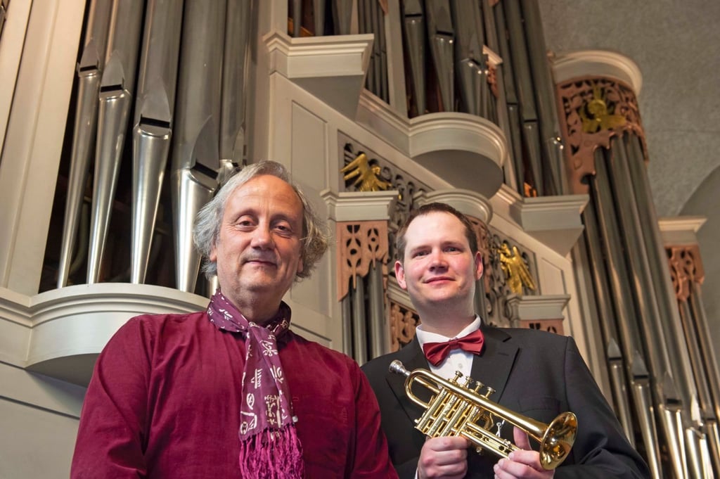 Martin Schröder (Trompete) und Hans-André Stamm geben im Rahmen der Reihe "Orgelpunkt" ein Konzert im Magdeburger Dom.
