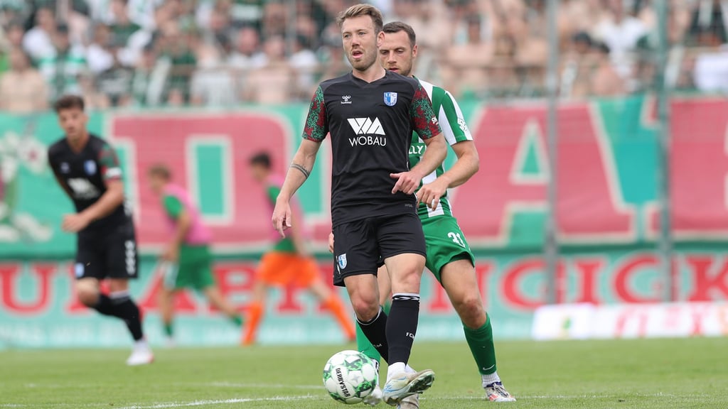 Der 1. FC Magdeburg II um Connor Krempicki gewann am Sonntag bei Chemie Leipzig mit 2:0.